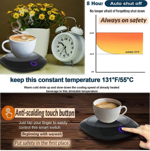 NIB Smart Beverage Coffee Mug Warmer with Auto Shut-Off and Detachable Cord - Picture 3 of 13